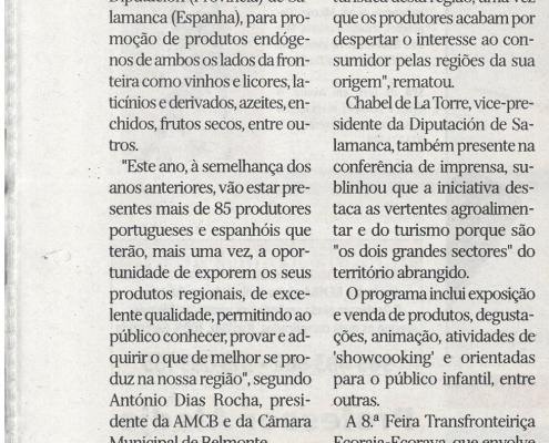 Feira Ecoraia Diario as Beiras contra capa 19 11 2018