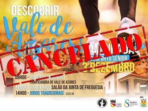 Caminhada Descobrir Vale de Azares cancelado